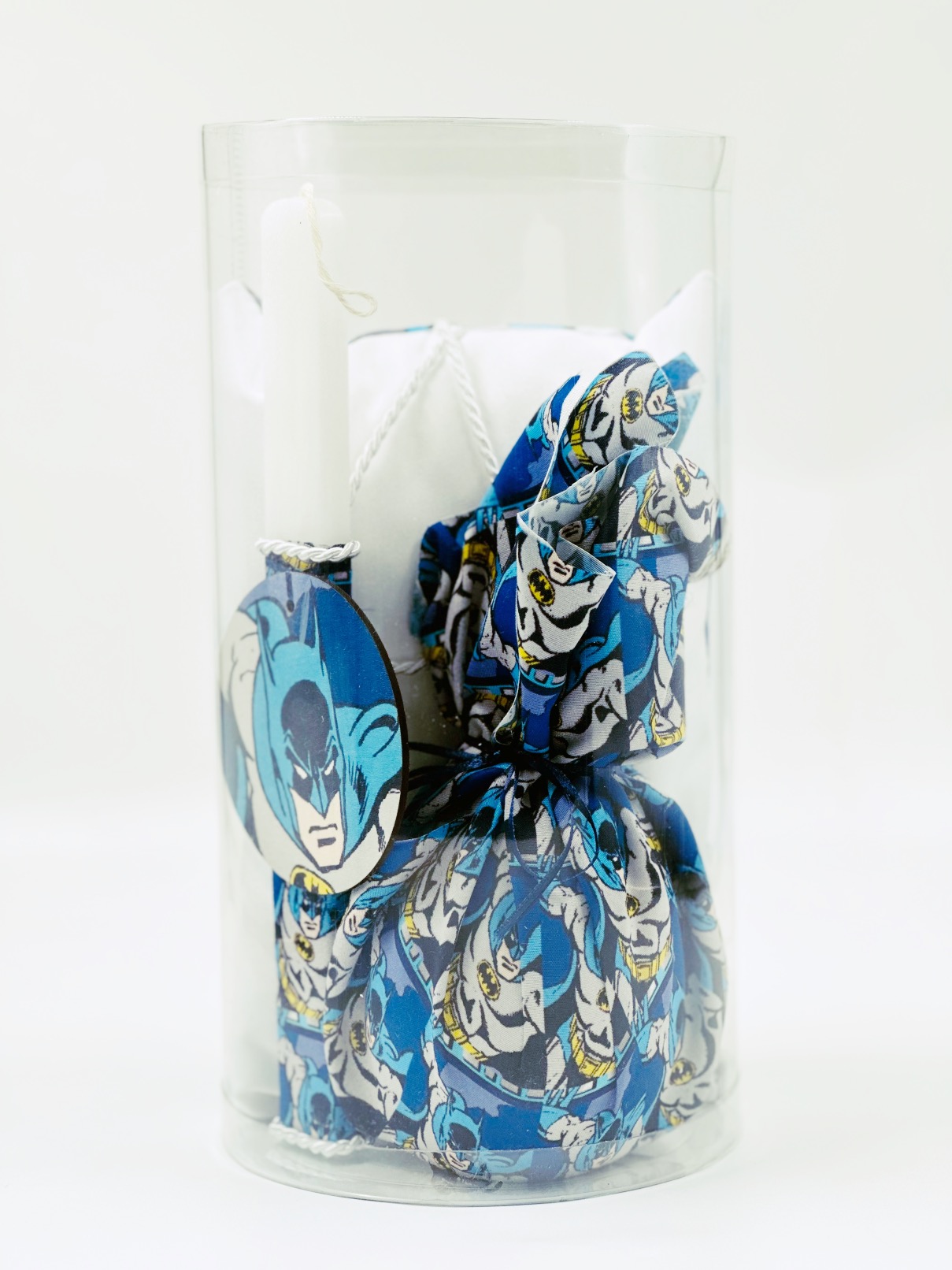 EASTER 24001 Πασχαλινό Σετ Bonjourbebe με Θέμα τον "Batman" (Λαμπάδα-Μαξιλάρι-Αυγό) - Image 3