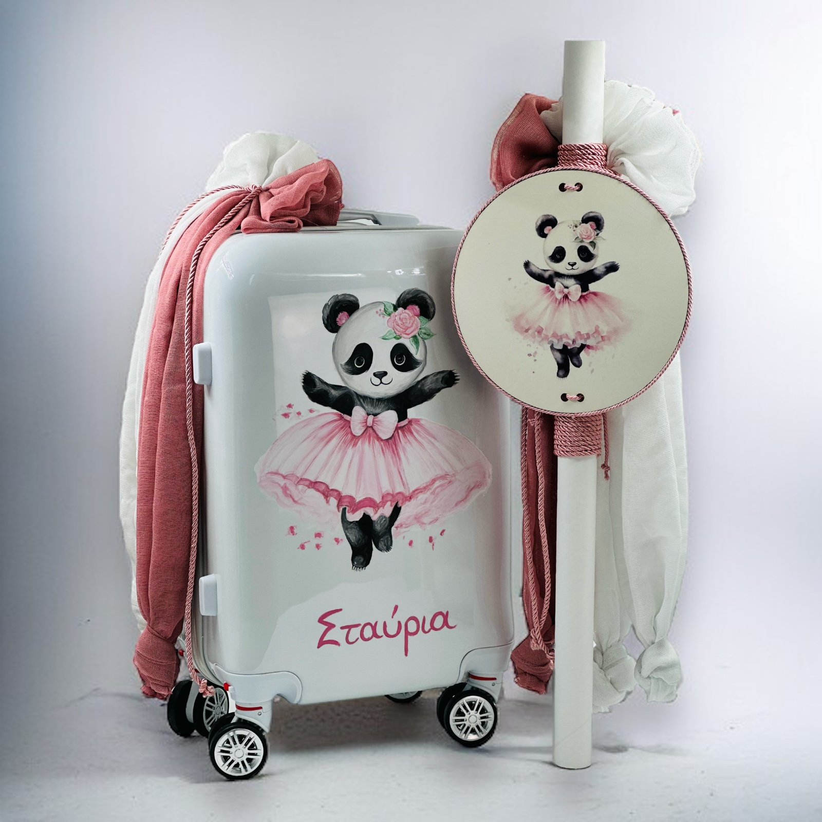 24032_Panda Ballerina (Ολικό Βαπτιστικό Πακέτο Νονού / Νονάς)