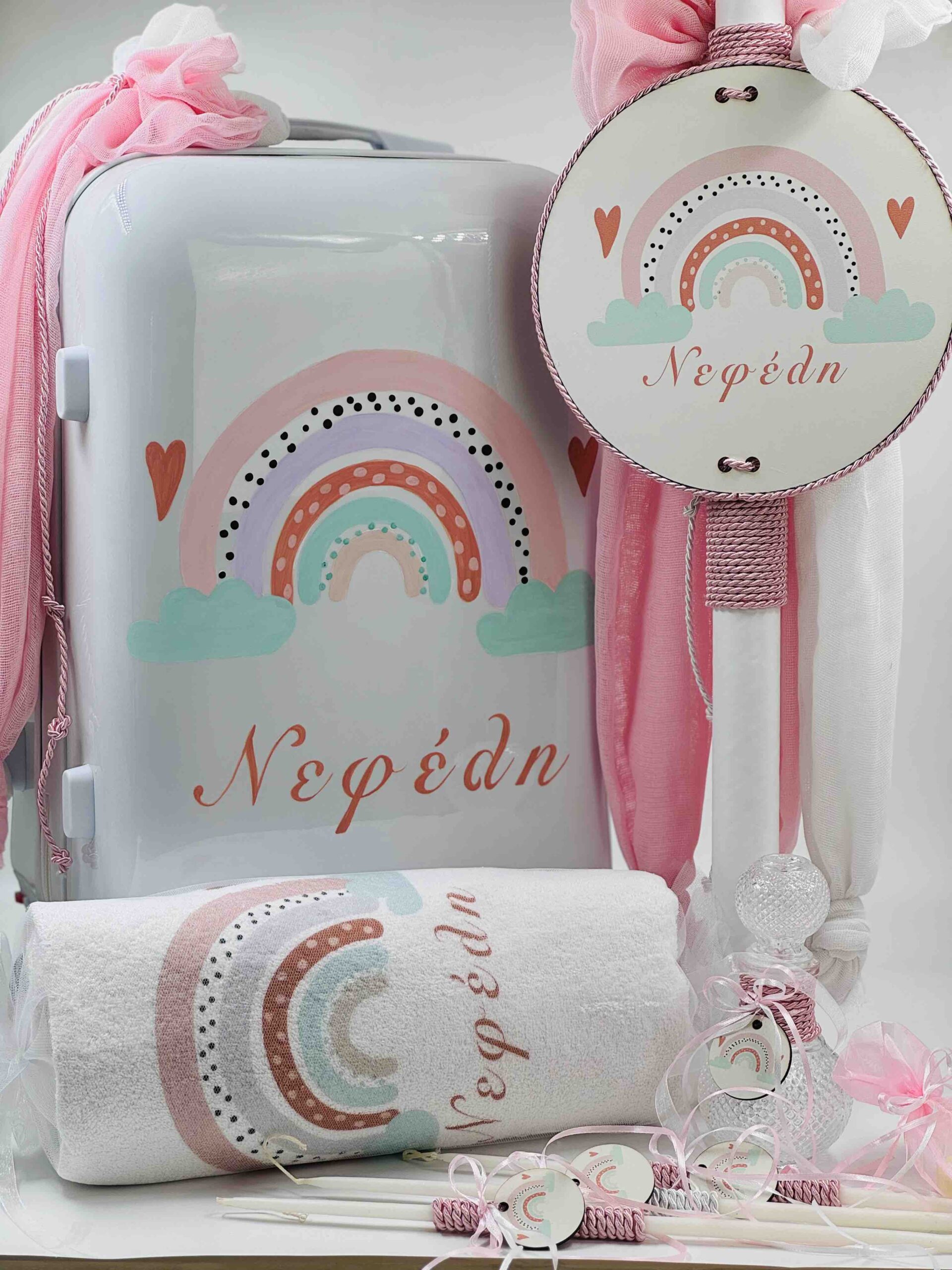 20037a_ Rainbow (Ολικό Βαπτιστικό Πακέτο Νονού / Νονάς) - Image 2