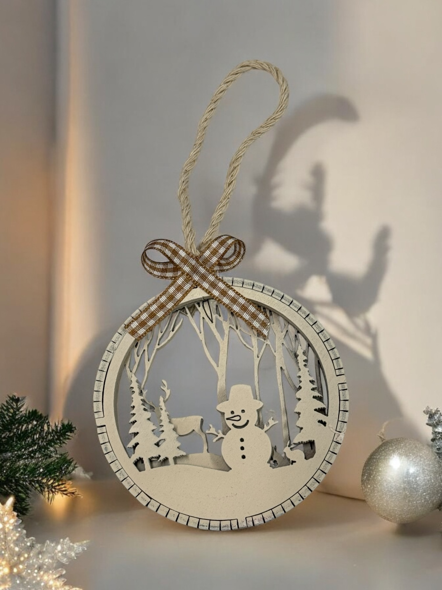 Ξύλινο Στολίδι Γόυρι 3D (CHRSTOL3D250002)