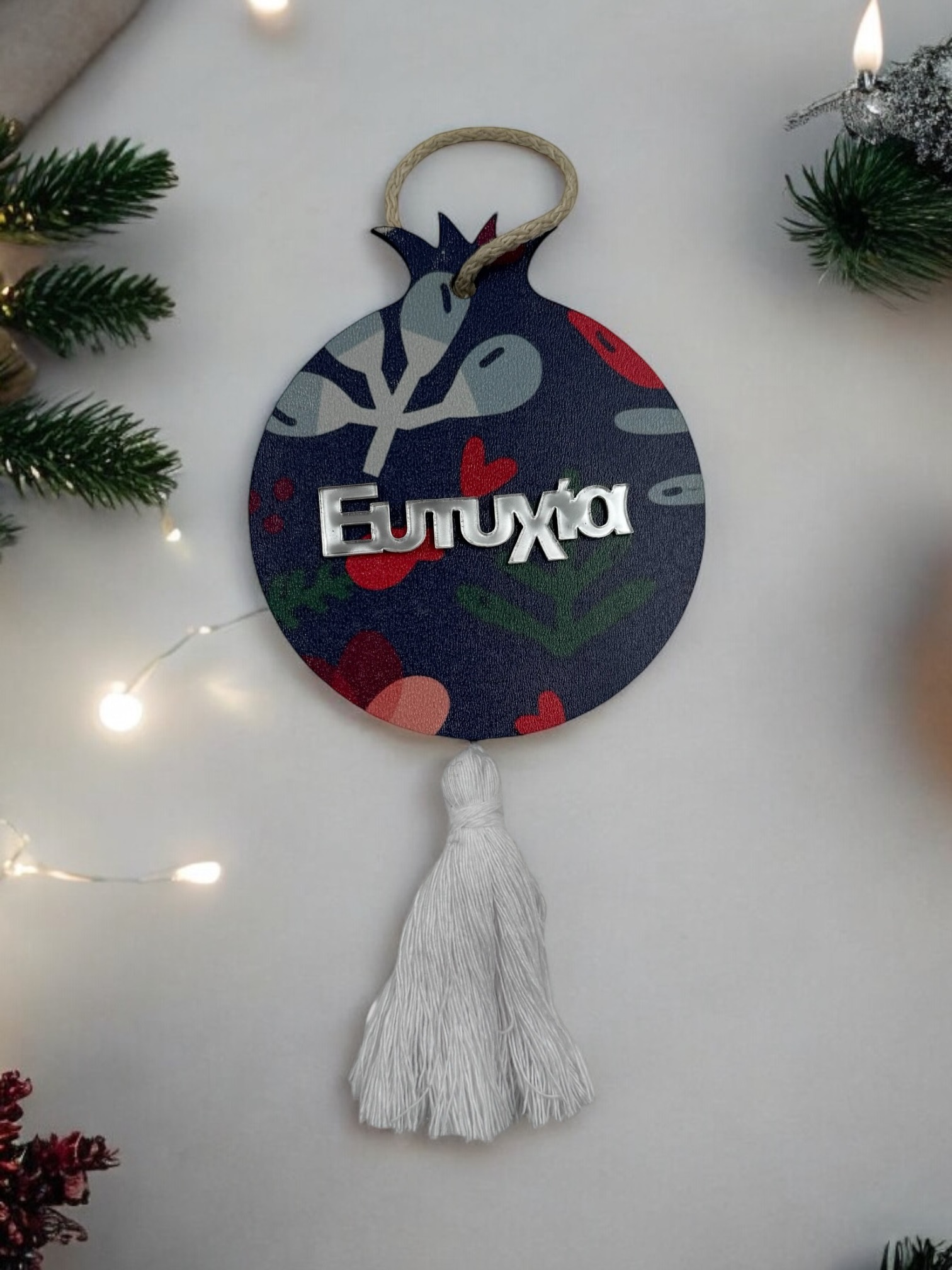 Ξύλινο Στολίδι Ρόδι (KSTOL25001)